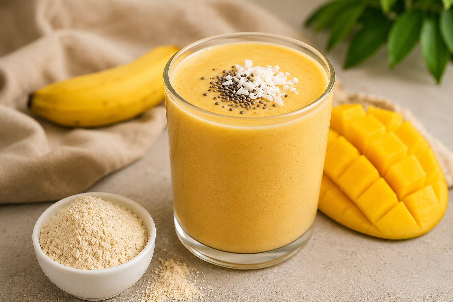 Batido con baobab en polvo